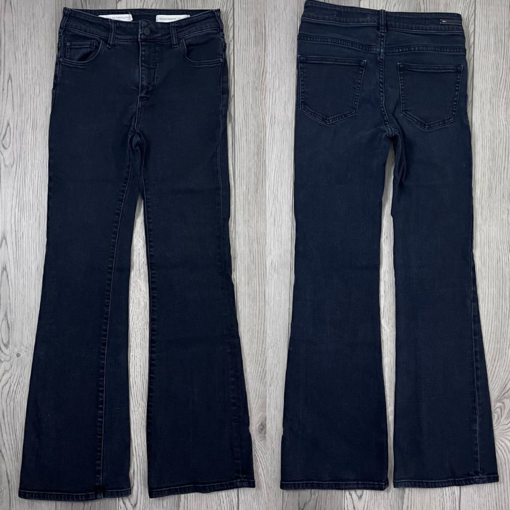 Pilcro Women's Size 26 Cotton Black High Rise Bootcut Wide Leg Denim Jeans Retro